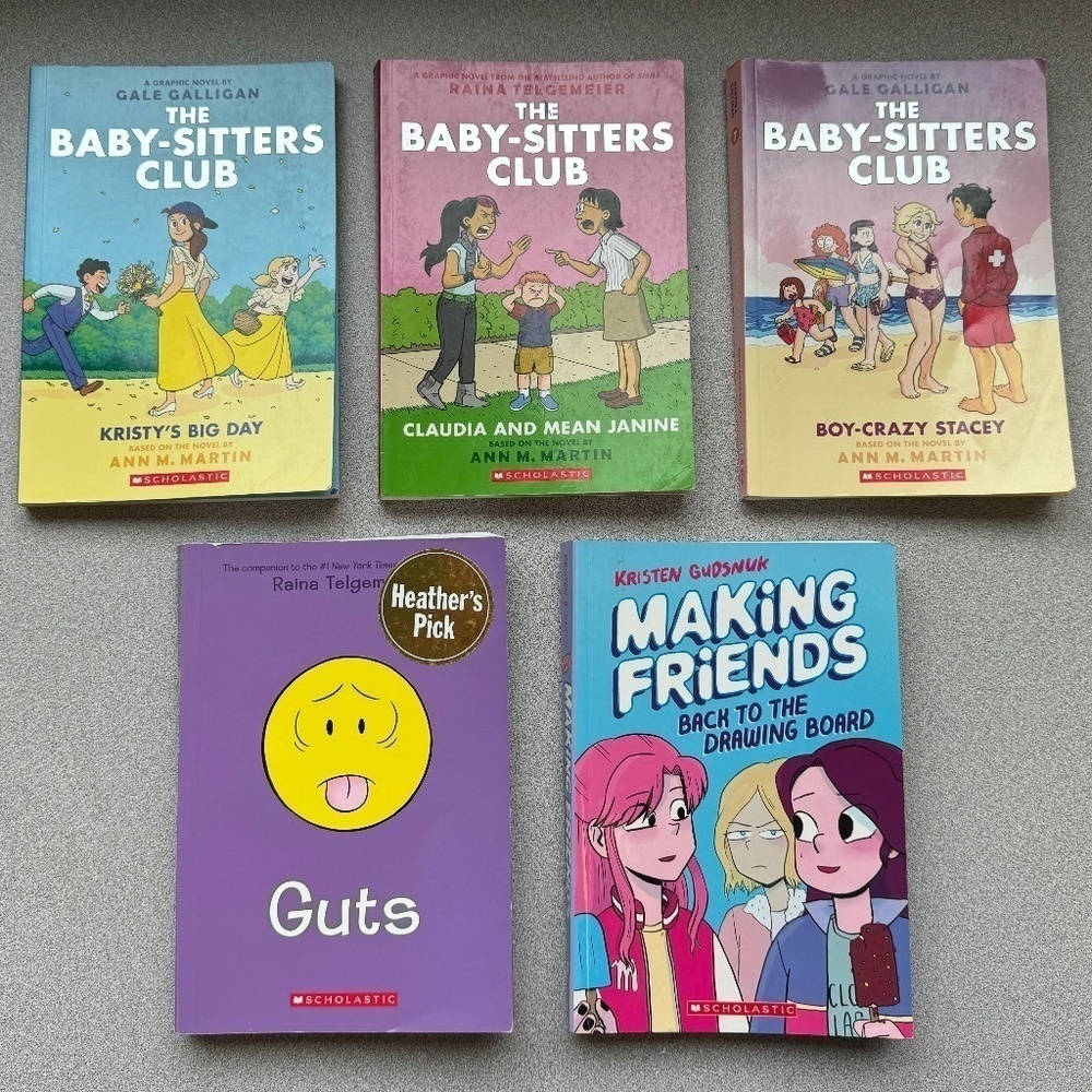 Baby Sitters Club Guts Making Friends Graphic Novel Books Preteen Girl Lot